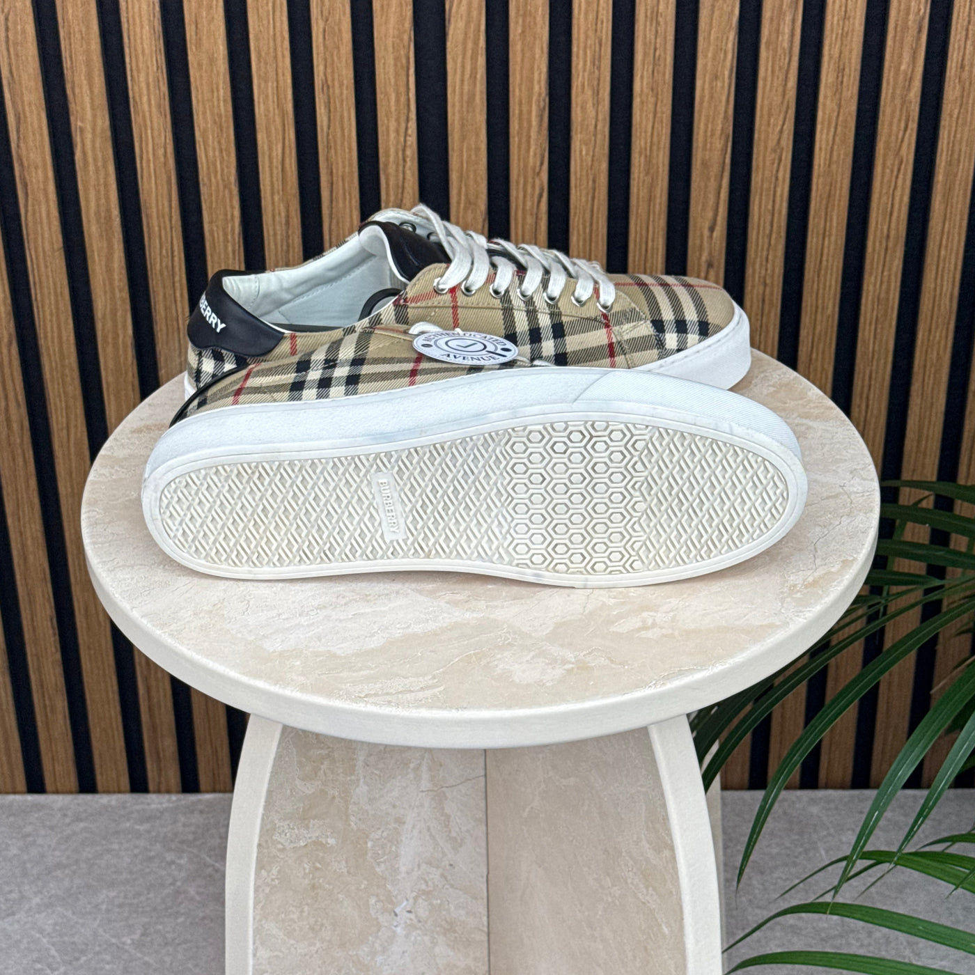 Burberry Check Trainers | Size 9 | Pre-Owned