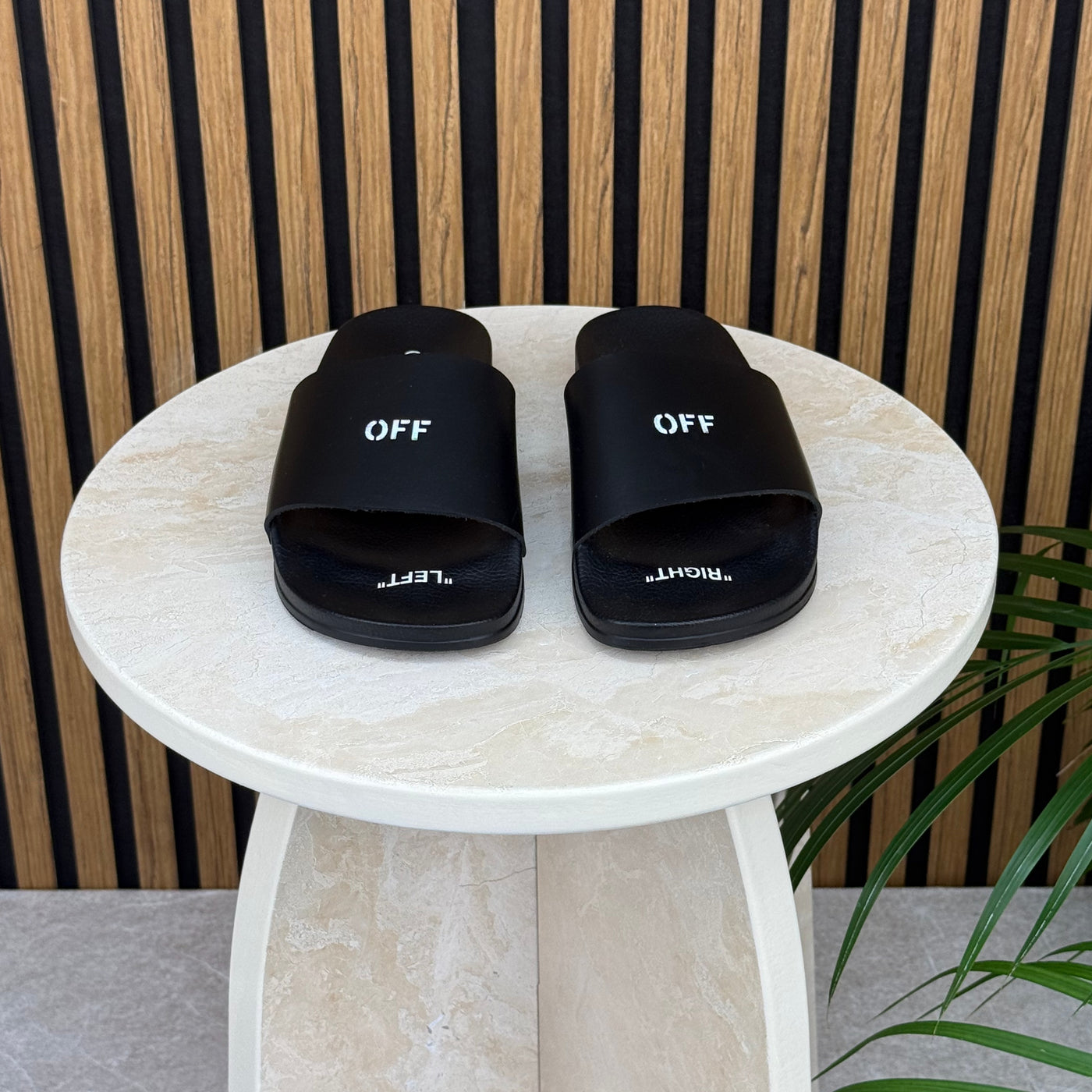 Off-White Sliders | SIZE 6 | Pre-Owned