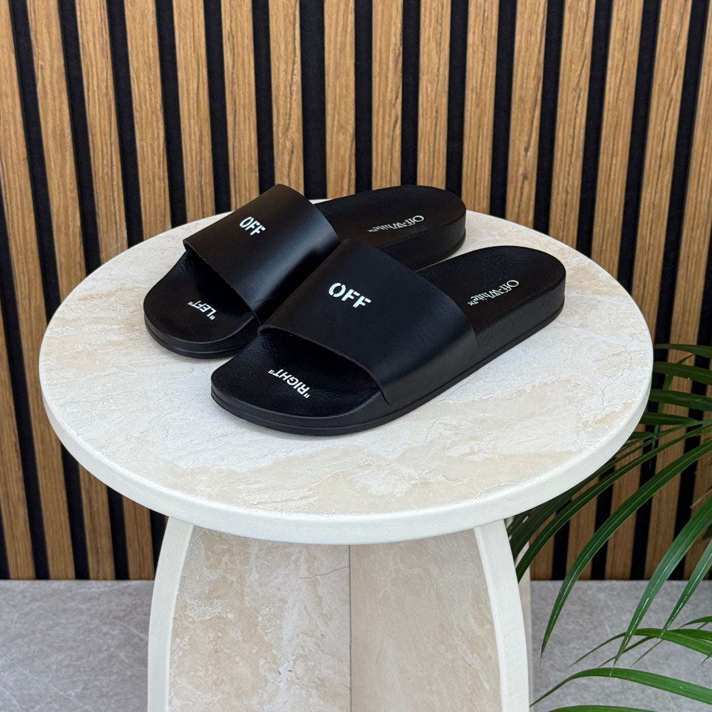 Off-White Sliders | SIZE 6 | Pre-Owned