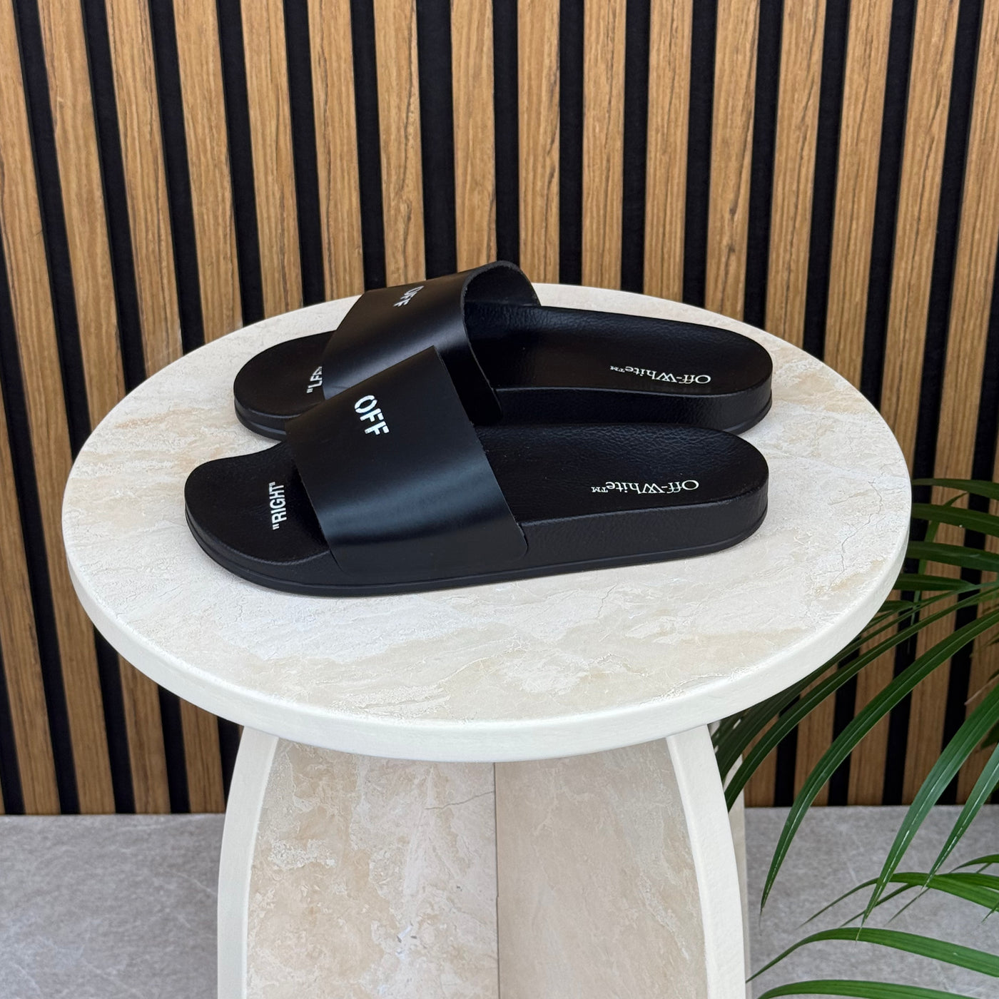 Off-White Sliders | SIZE 6 | Pre-Owned